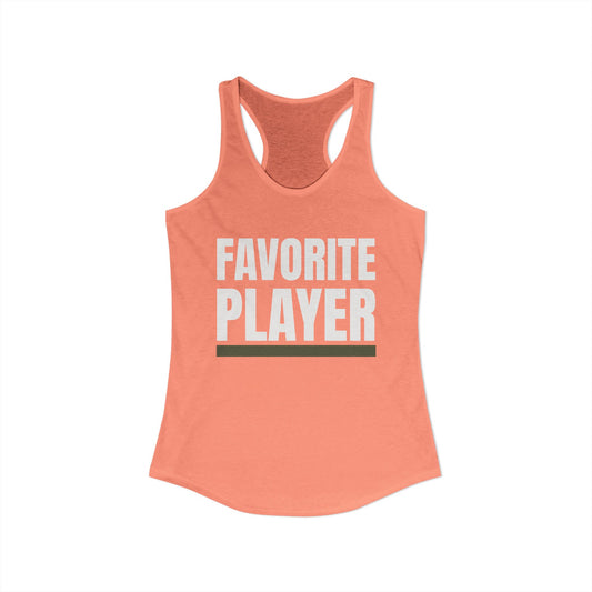 Favorite Player Women's Racerback Tank, Sports Apparel, Workout Top, Gift for Athletes, Summer Fashion, Team Spirit Gear