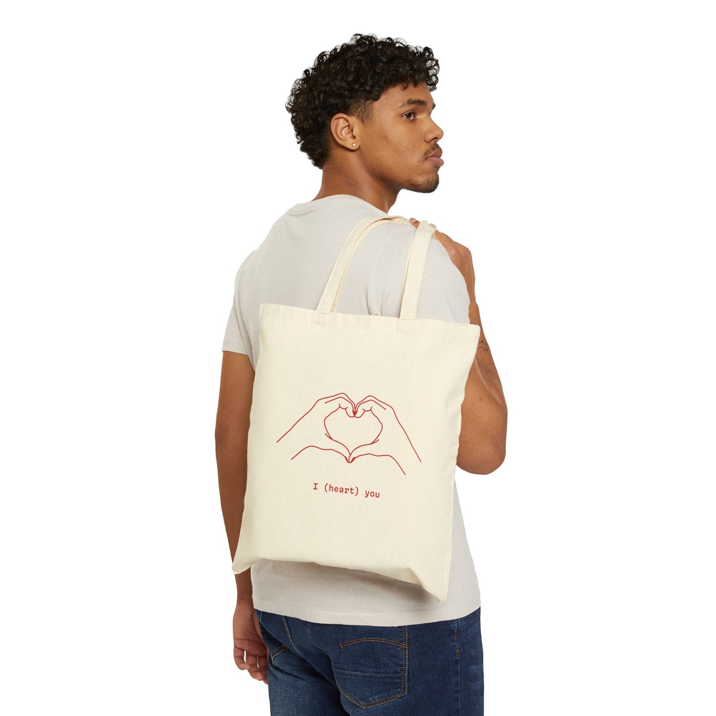 Love is Love Cotton Canvas Tote Bag | Perfect for Gifts, Eco-Friendly Shopper, Beach Bag, Valentine's Day, Everyday Use