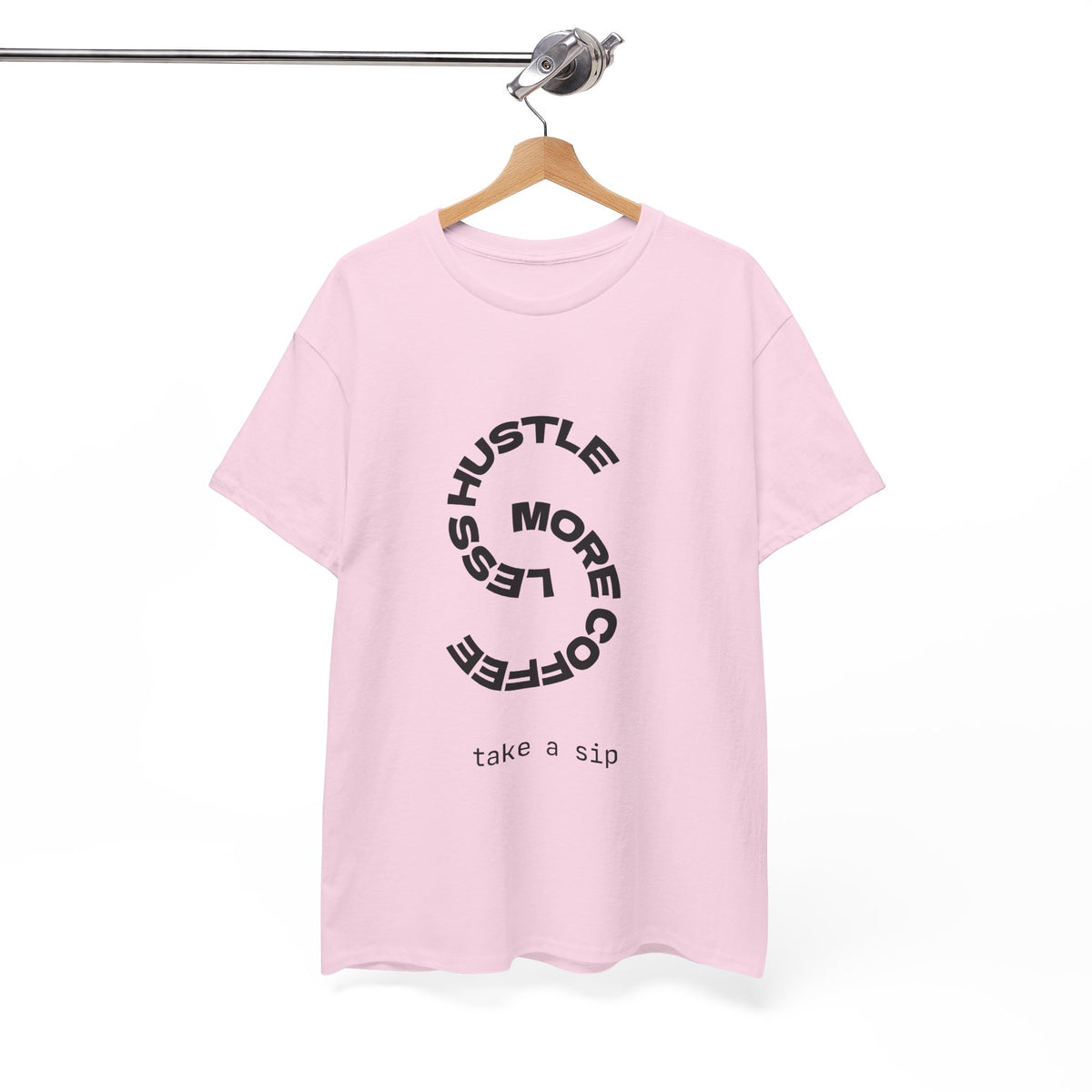Coffee Hustle Tee — "Hustle More, Coffee Less" Minimal Graphic T-Shirt