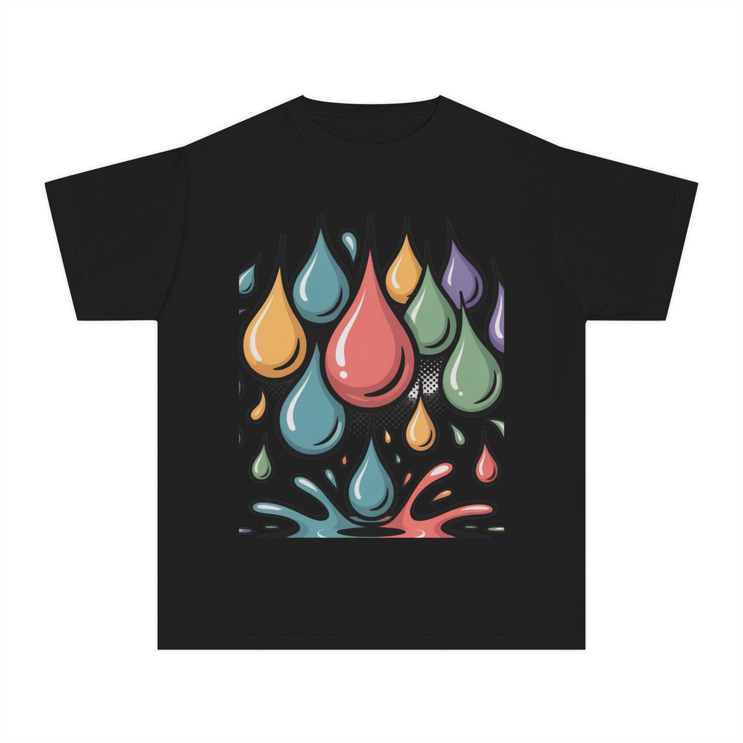 Colorful Rain Drop Youth Midweight Tee