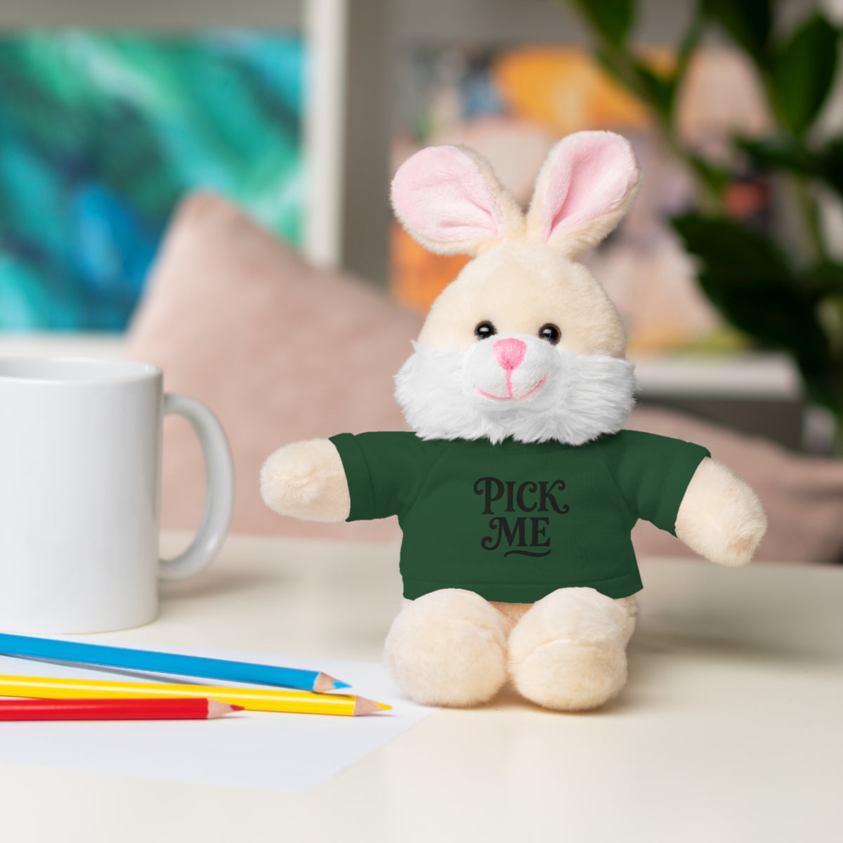 Pick Me Plush Bear with Tee — Cute Stuffed Animal Gift