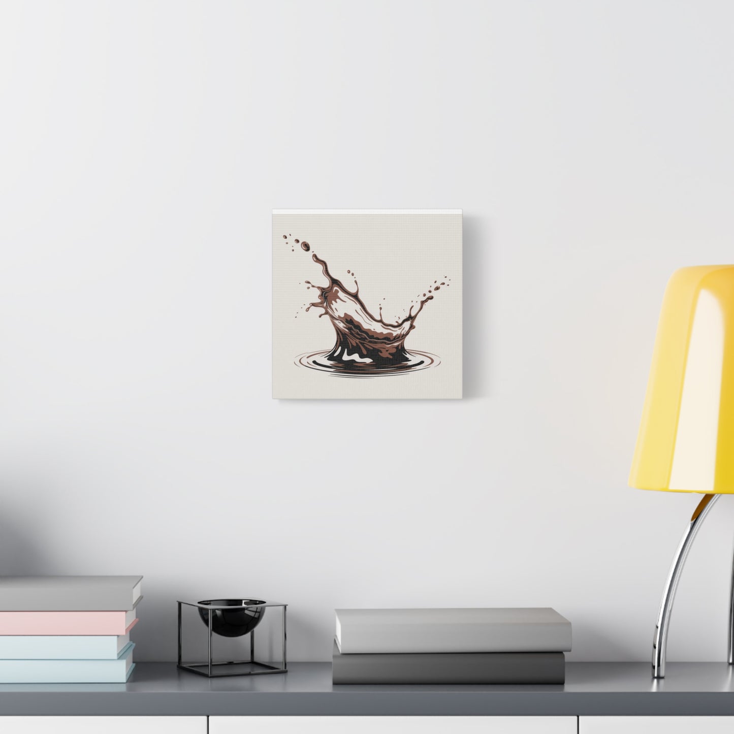 Chocolate Splash Matte Canvas Wall Art – Modern Kitchen Decor