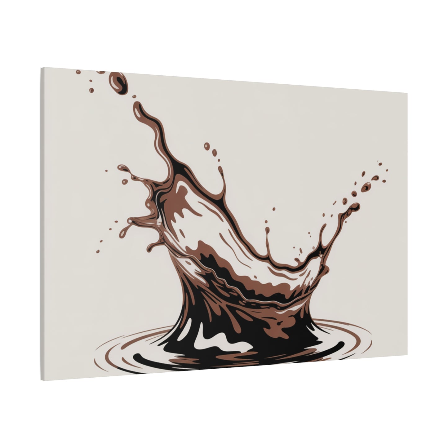 Chocolate Splash Matte Canvas Wall Art – Modern Kitchen Decor