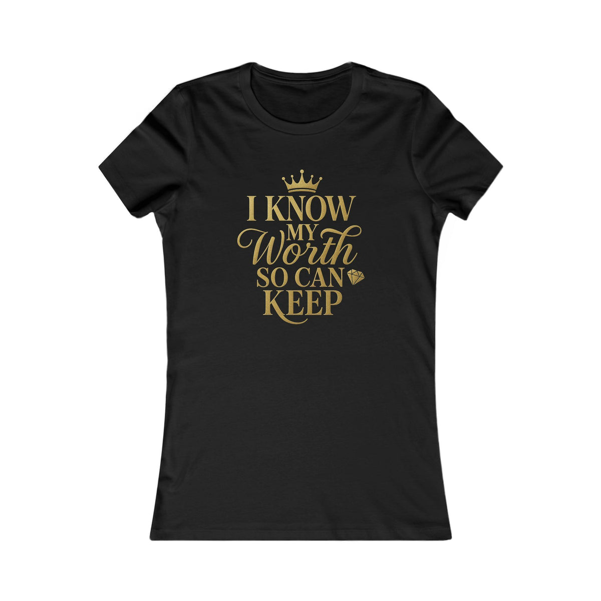 Empowering Women's Tee - "I Know My Worth" Statement Shirt