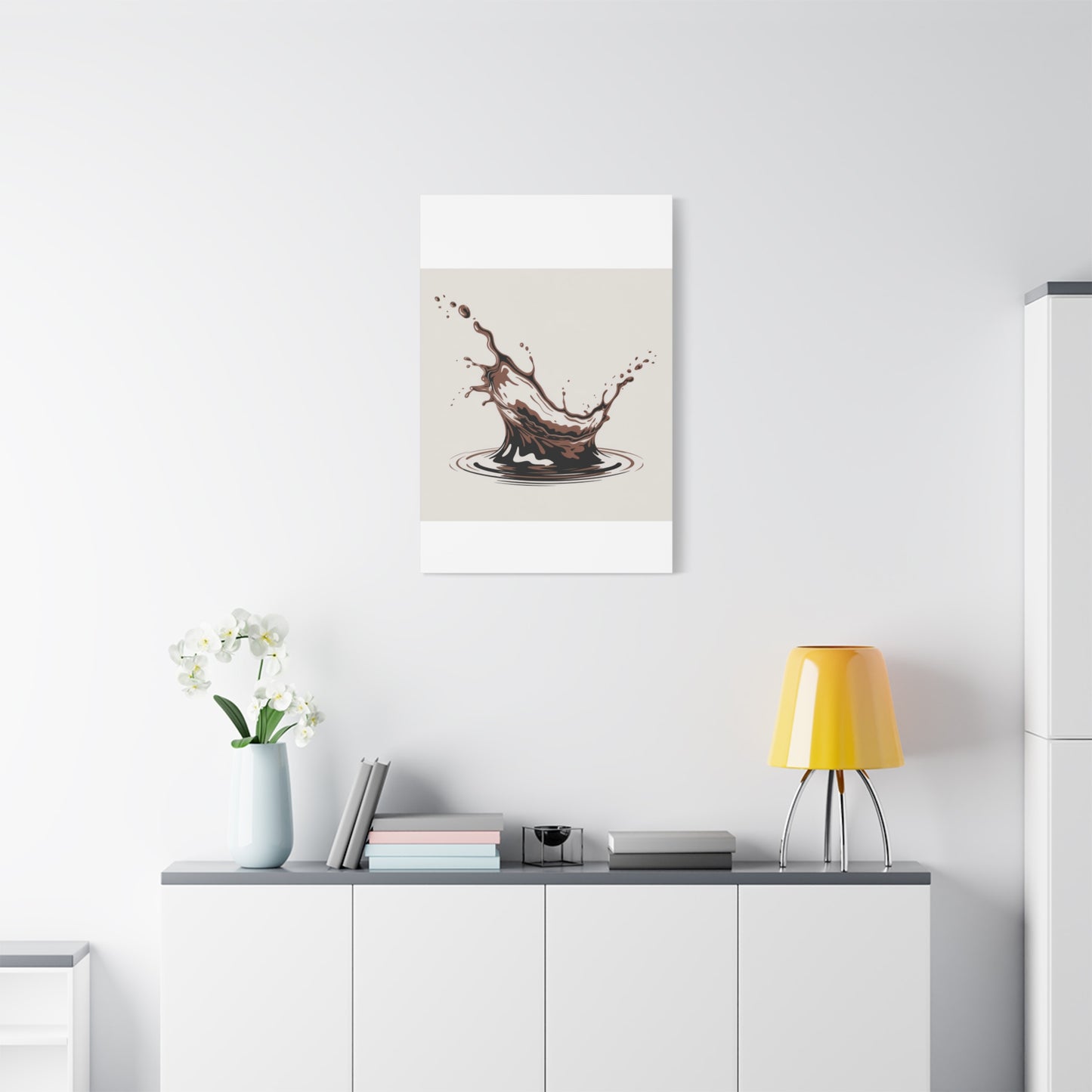 Chocolate Splash Matte Canvas Wall Art – Modern Kitchen Decor