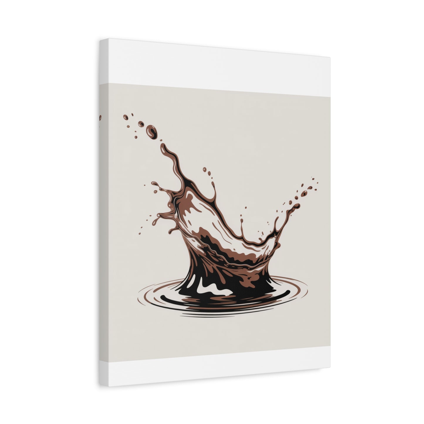 Chocolate Splash Matte Canvas Wall Art – Modern Kitchen Decor