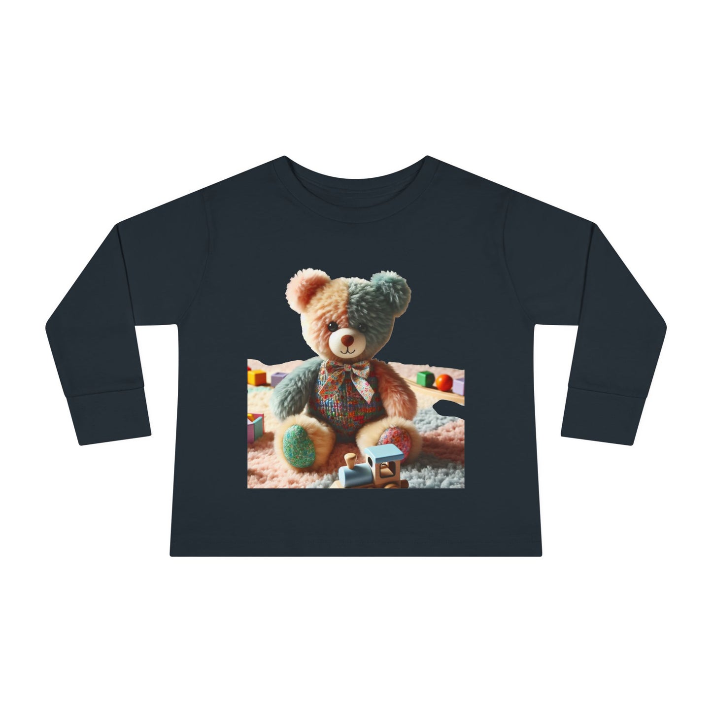 Toddler Long Sleeve Tee with Adorable Bear Design, Cute Kids Shirt, Gift for Toddlers, Birthday Outfit, Baby Shower Gift