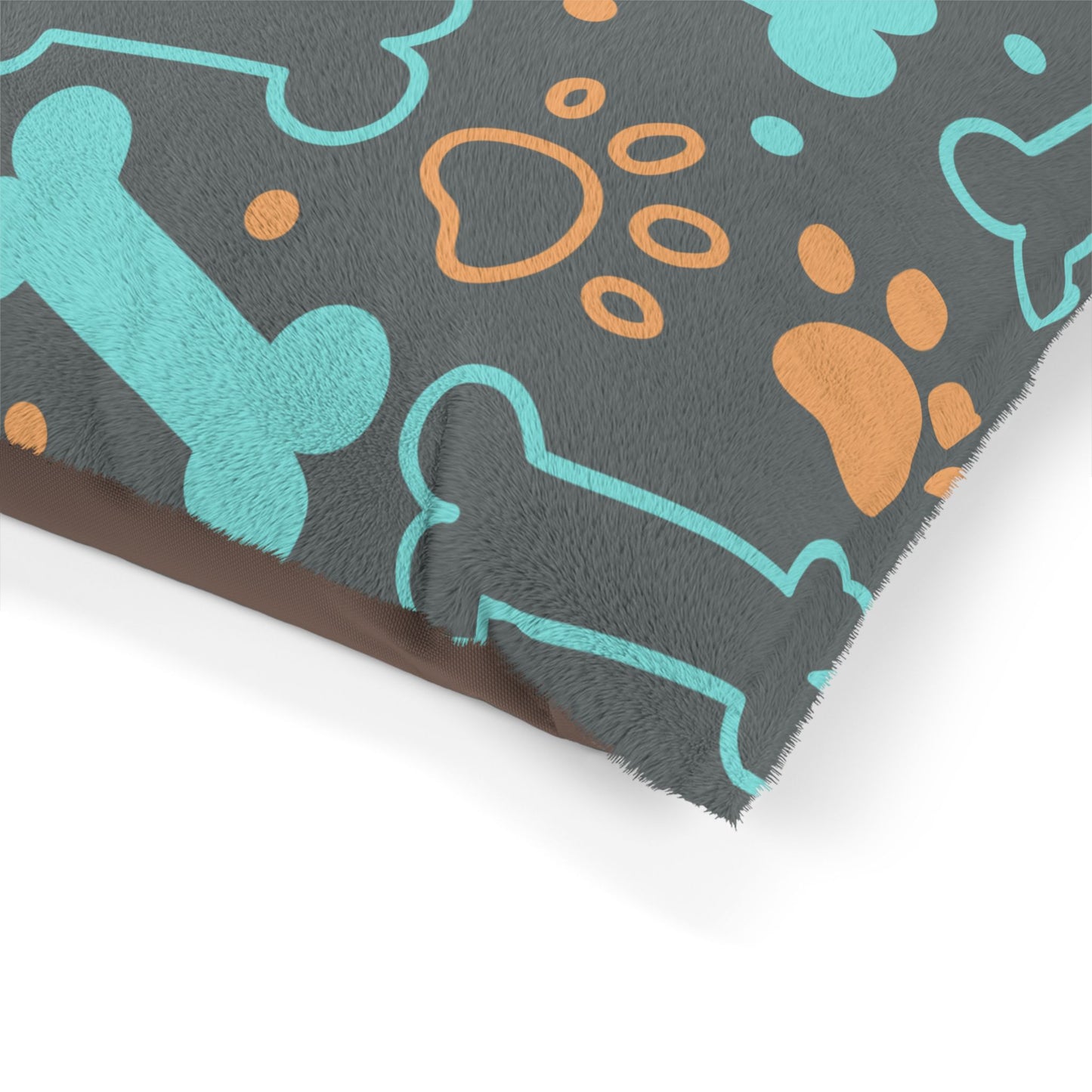Pet Bed — Cozy Paw & Bone Plush Dog Cushion