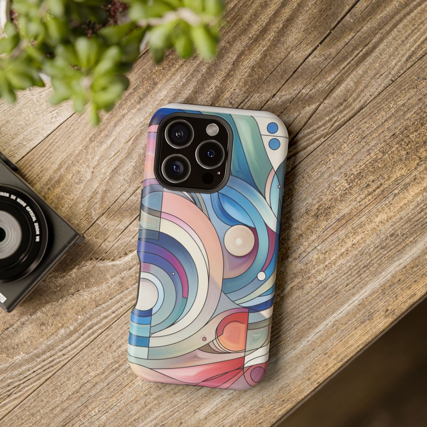 Artistic Magnetic Phone Case | Abstract Colorful Design, Unique Gift for Artists, Stylish Protection, Holiday Essentials, Phone Accessory