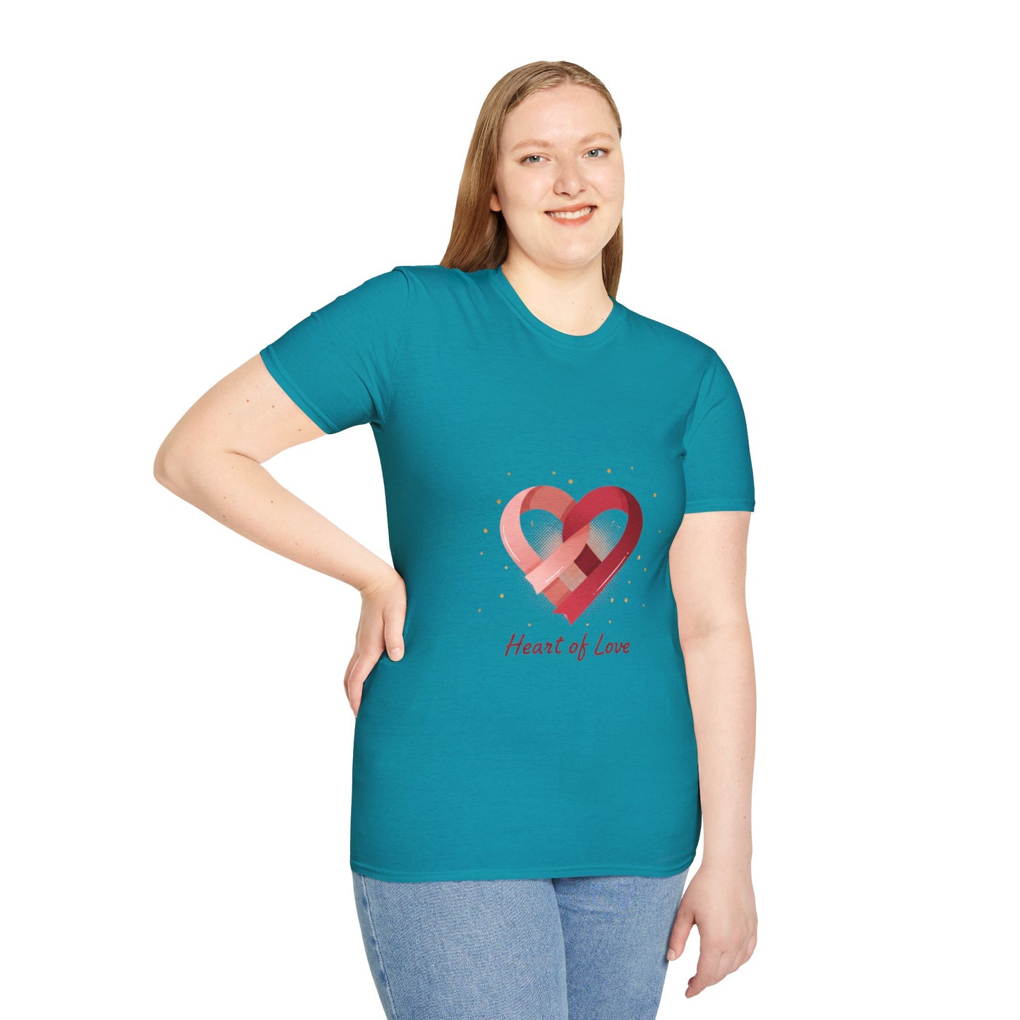 Heart of Love T-Shirt — Pink Ribbon Heart Valentine's Tee