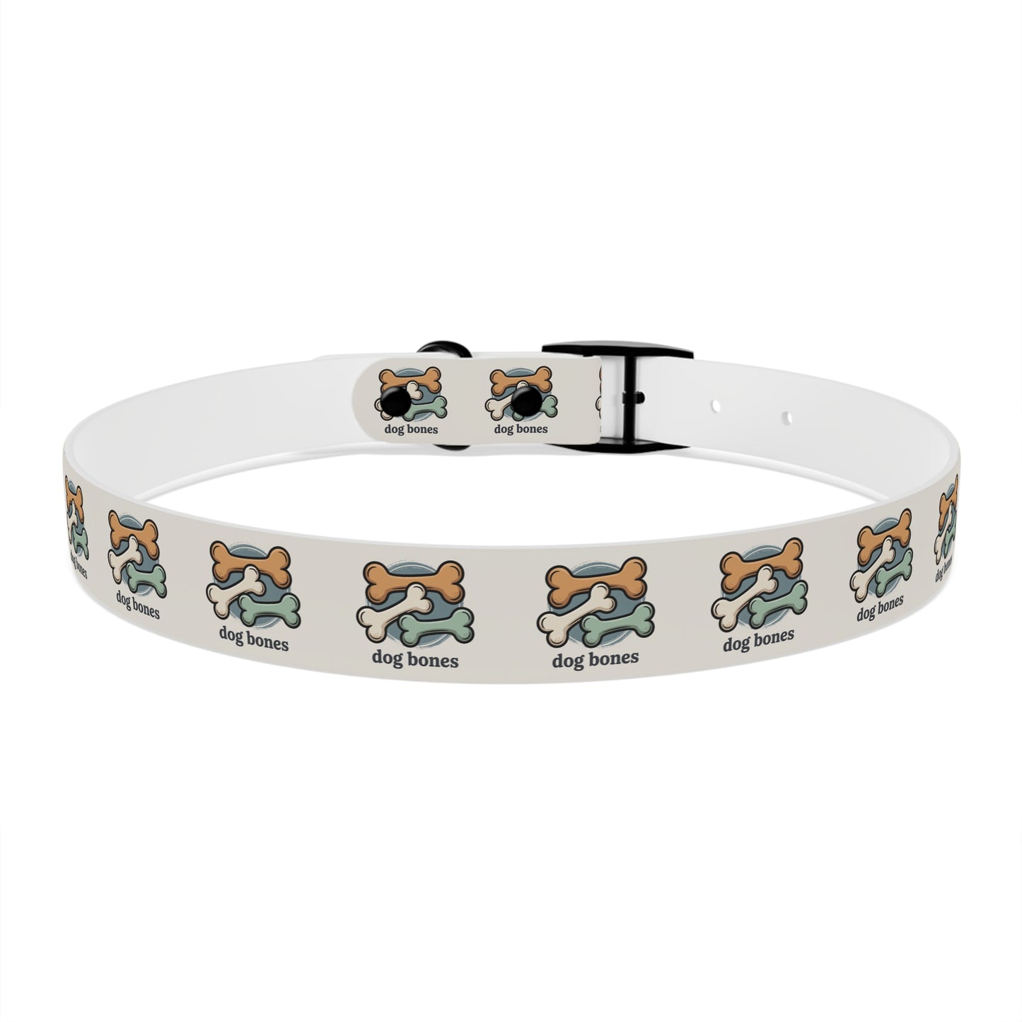 Dog Bones Print Dog Collar — Cute Cartoon Bone Pattern Collar for Small & Large Dogs