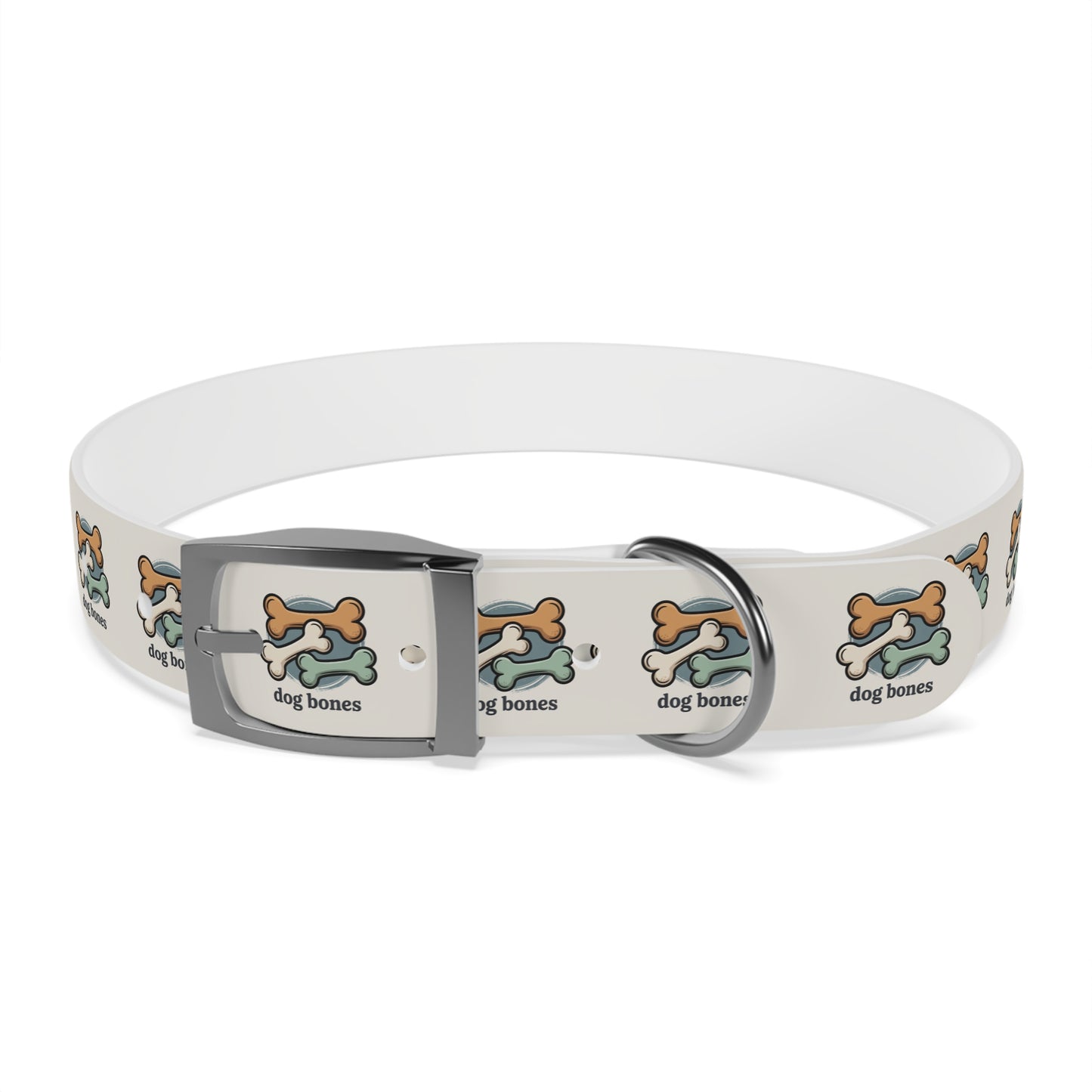 Dog Bones Print Dog Collar — Cute Cartoon Bone Pattern Collar for Small & Large Dogs