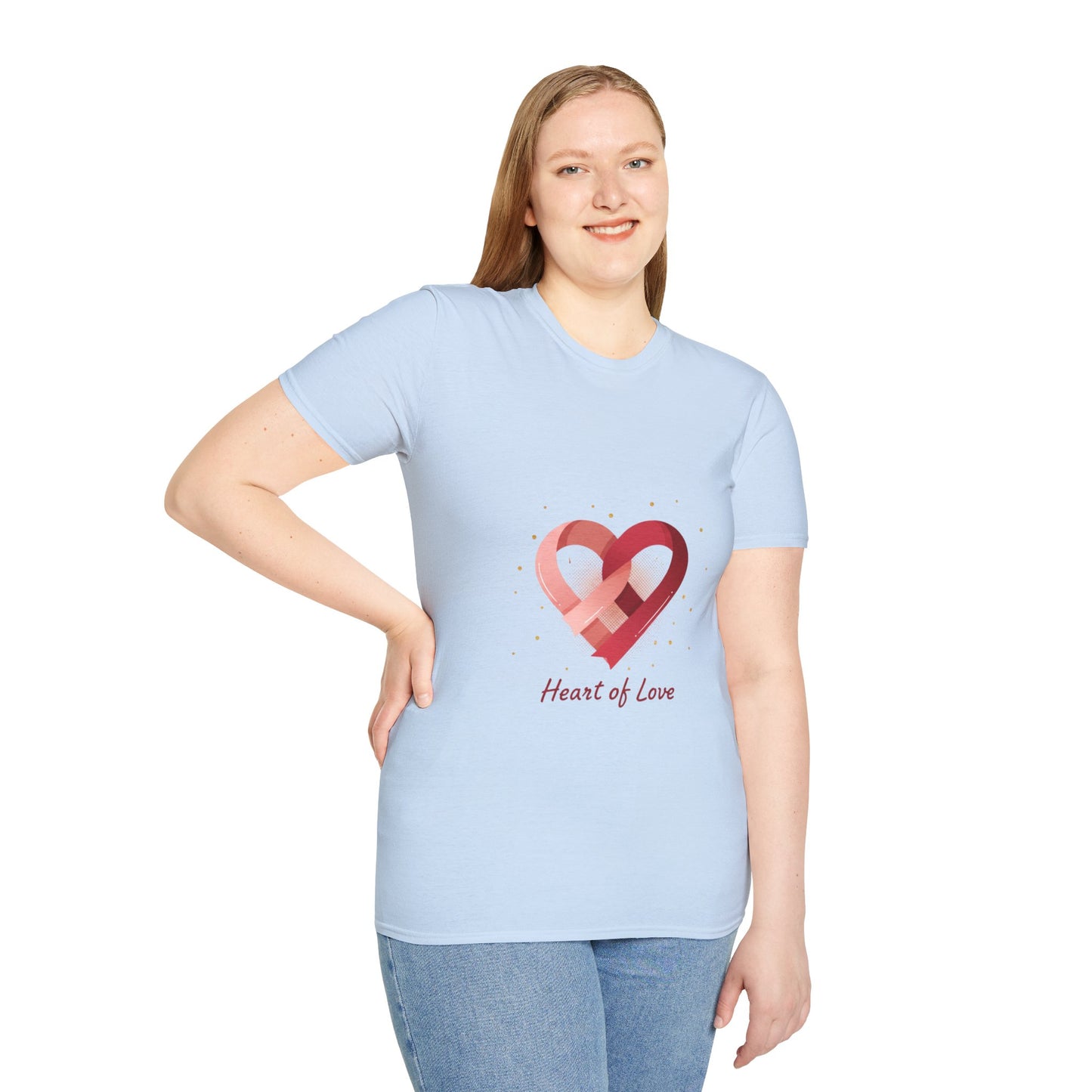 Heart of Love T-Shirt — Pink Ribbon Heart Valentine's Tee