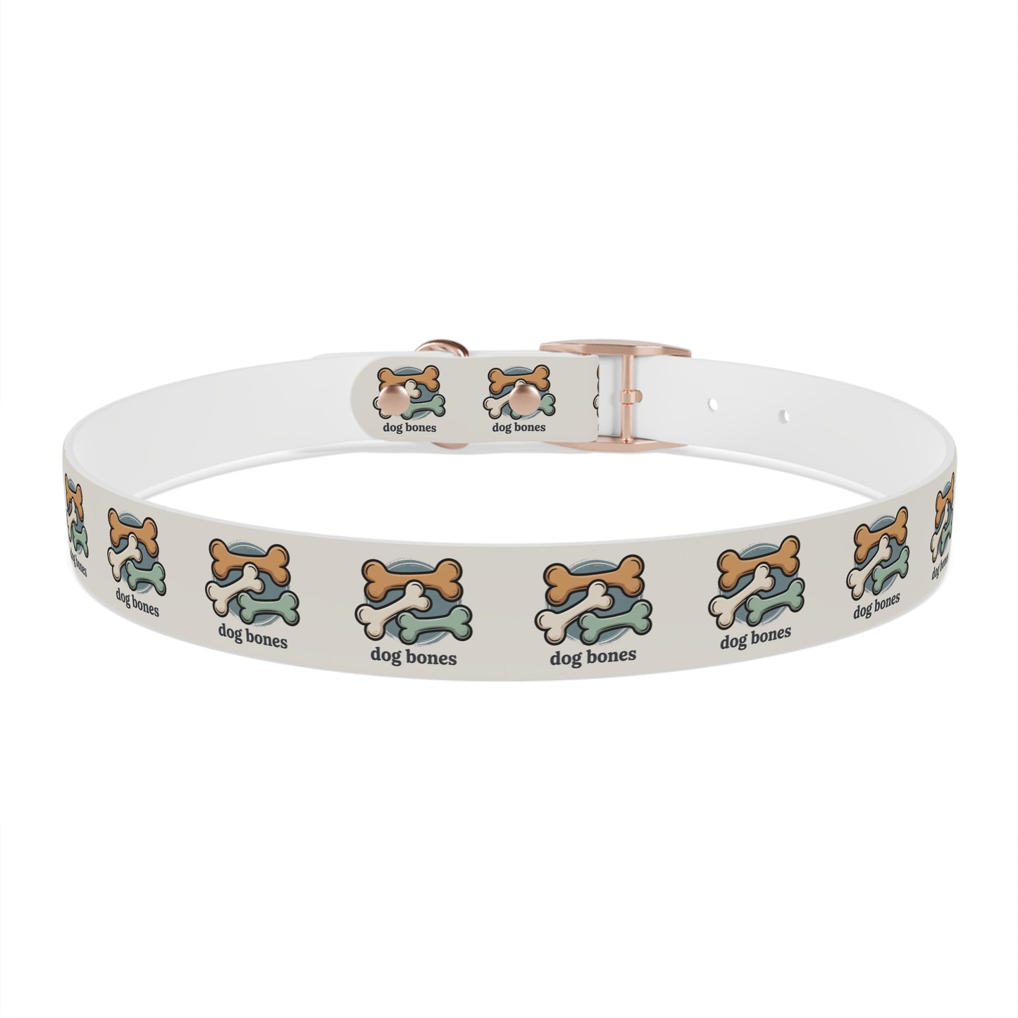 Dog Bones Print Dog Collar — Cute Cartoon Bone Pattern Collar for Small & Large Dogs