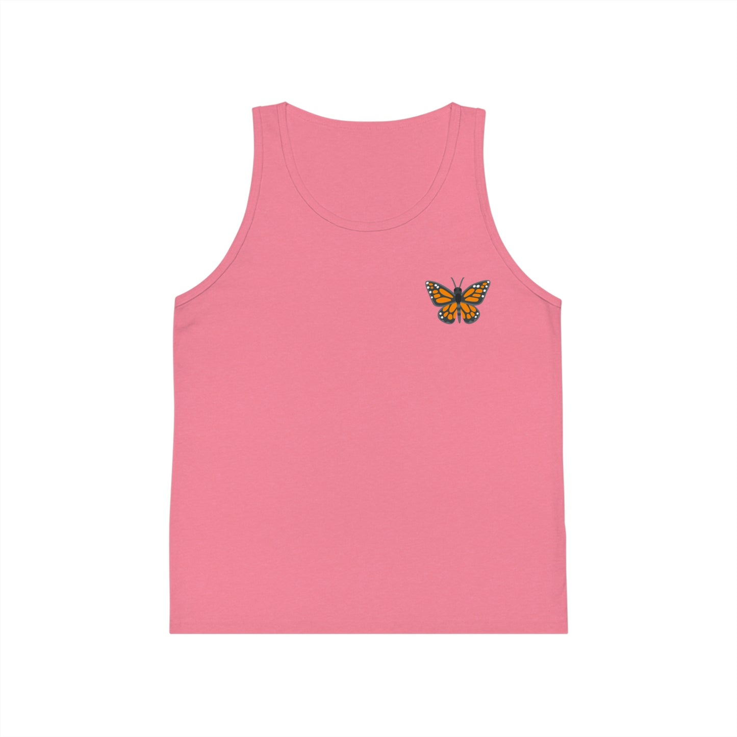 Butterfly Print Kid's Jersey Tank Top, Summer Fun Shirt, Birthday Gift, Butterfly Lover Gift, Outdoor Playwear
