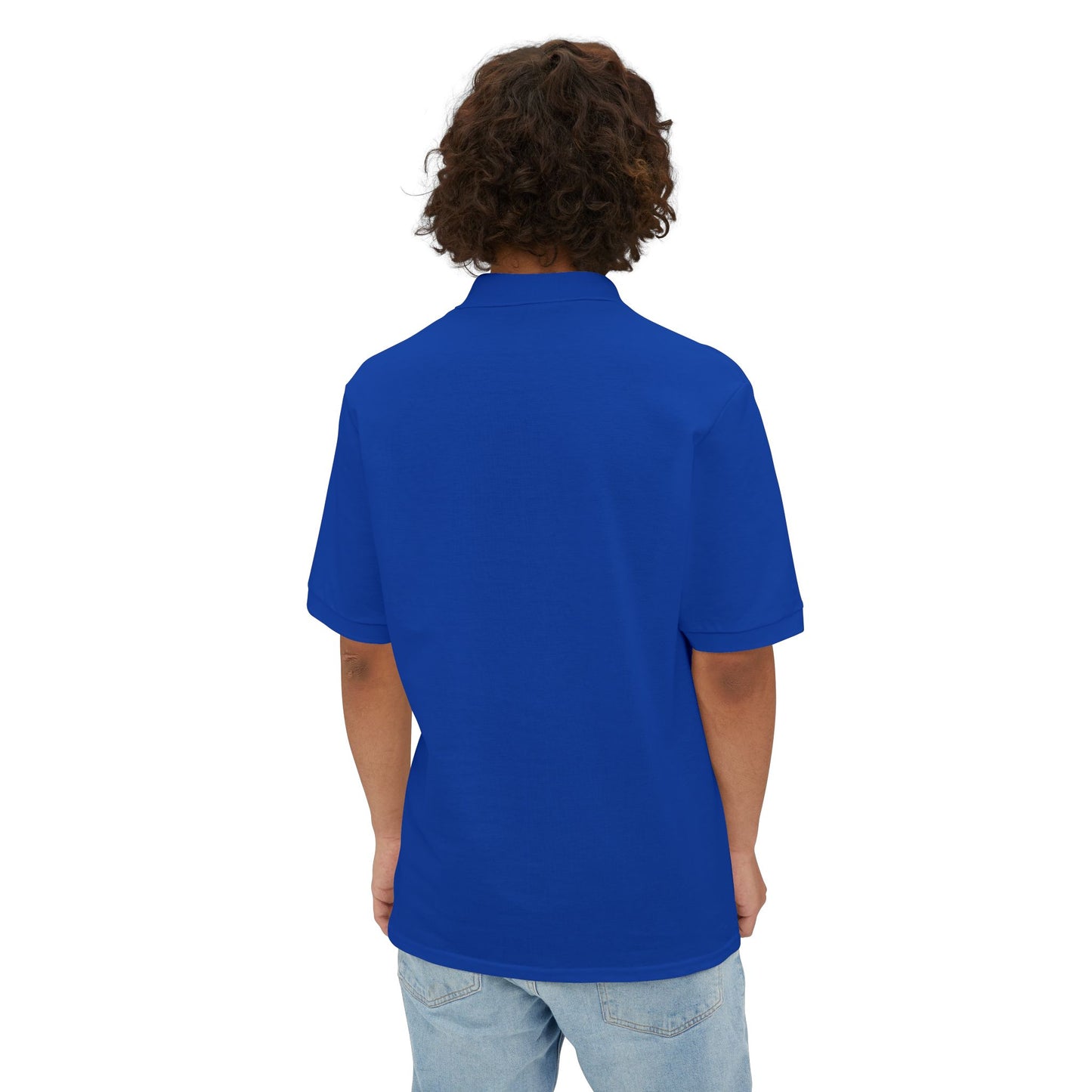 Men's Piqué Polo with Equestrian Design - Stylish Golf Shirt