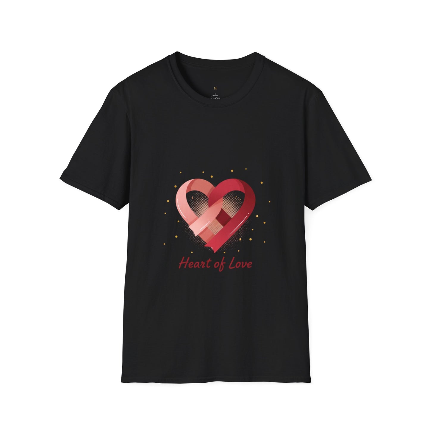 Heart of Love T-Shirt — Pink Ribbon Heart Valentine's Tee
