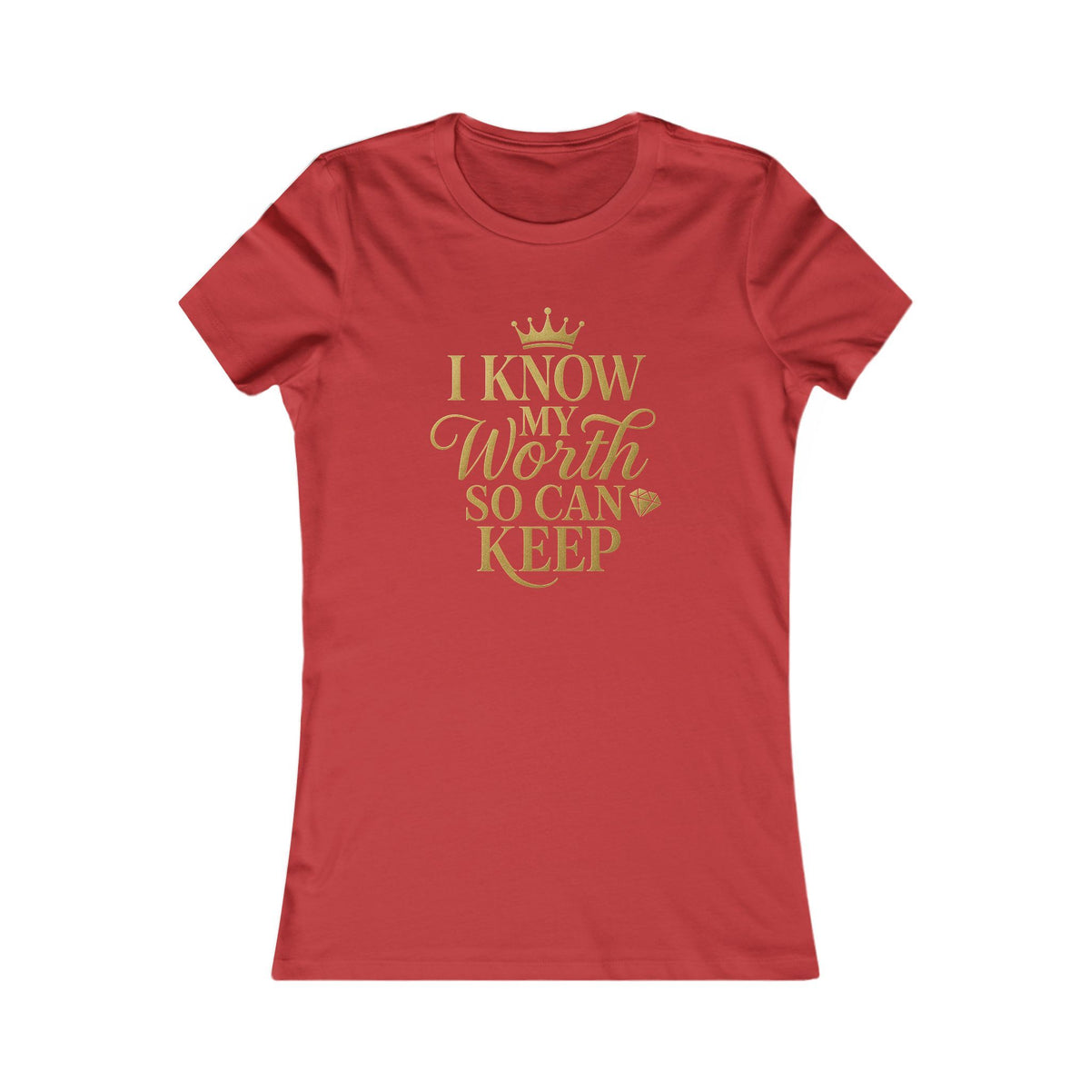 Empowering Women's Tee - "I Know My Worth" Statement Shirt