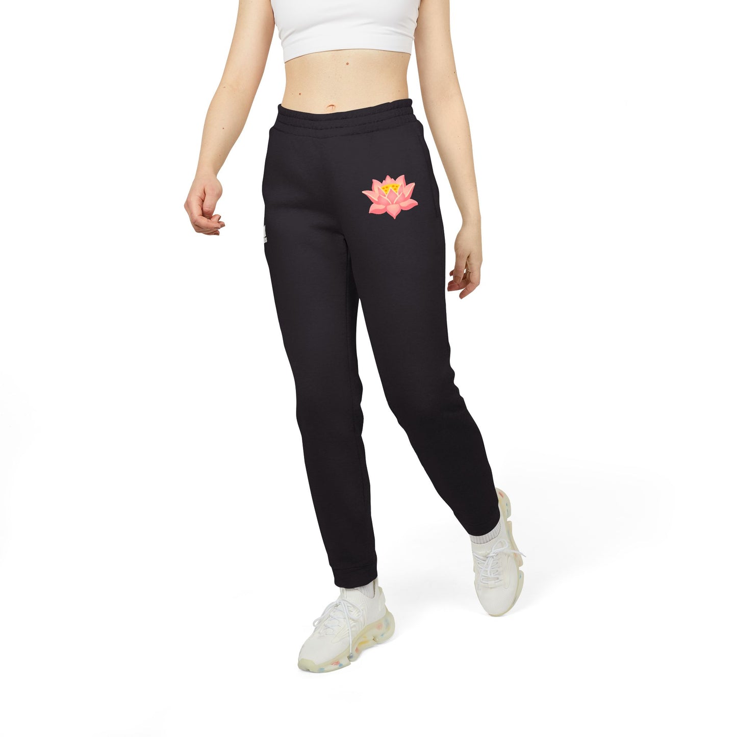 Cozy Unisex Fleece Joggers with Floral Design - Perfect for Relaxation, Sports, Gift, Everyday Wear, Yoga, Athleisure