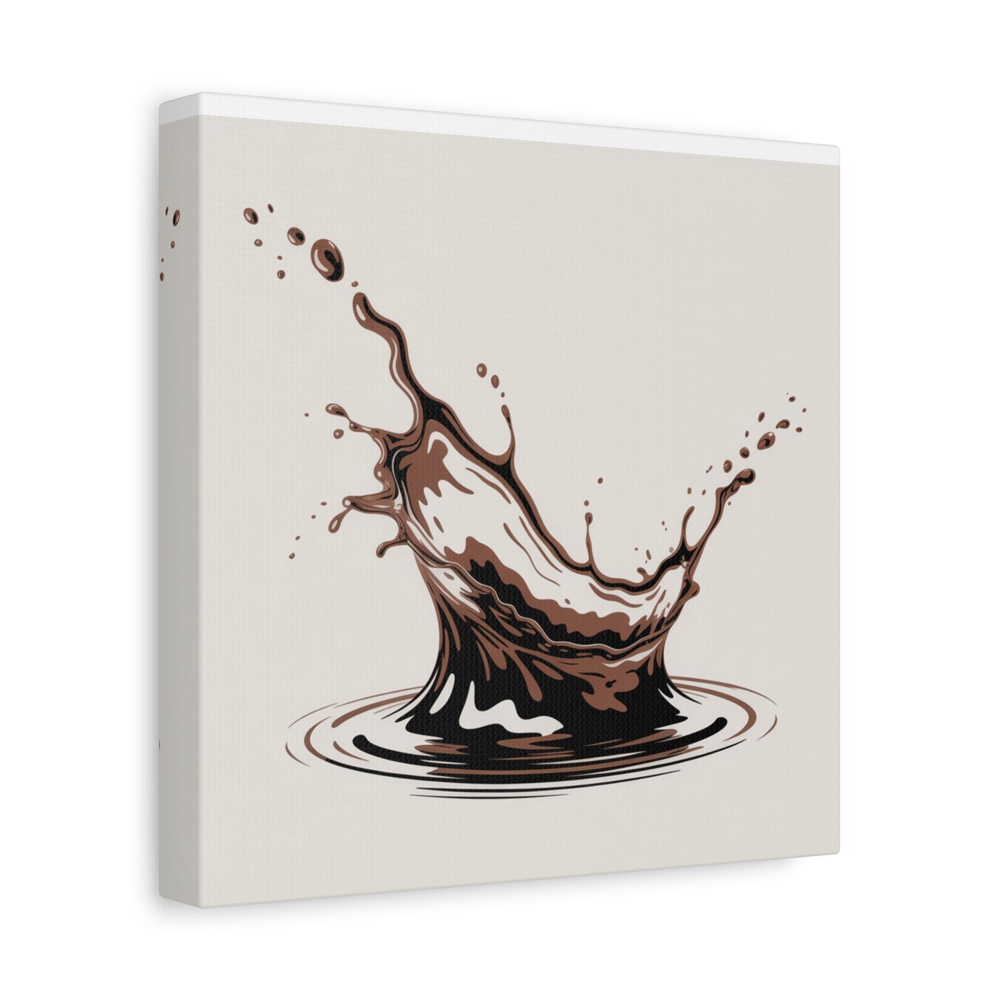 Chocolate Splash Matte Canvas Wall Art – Modern Kitchen Decor