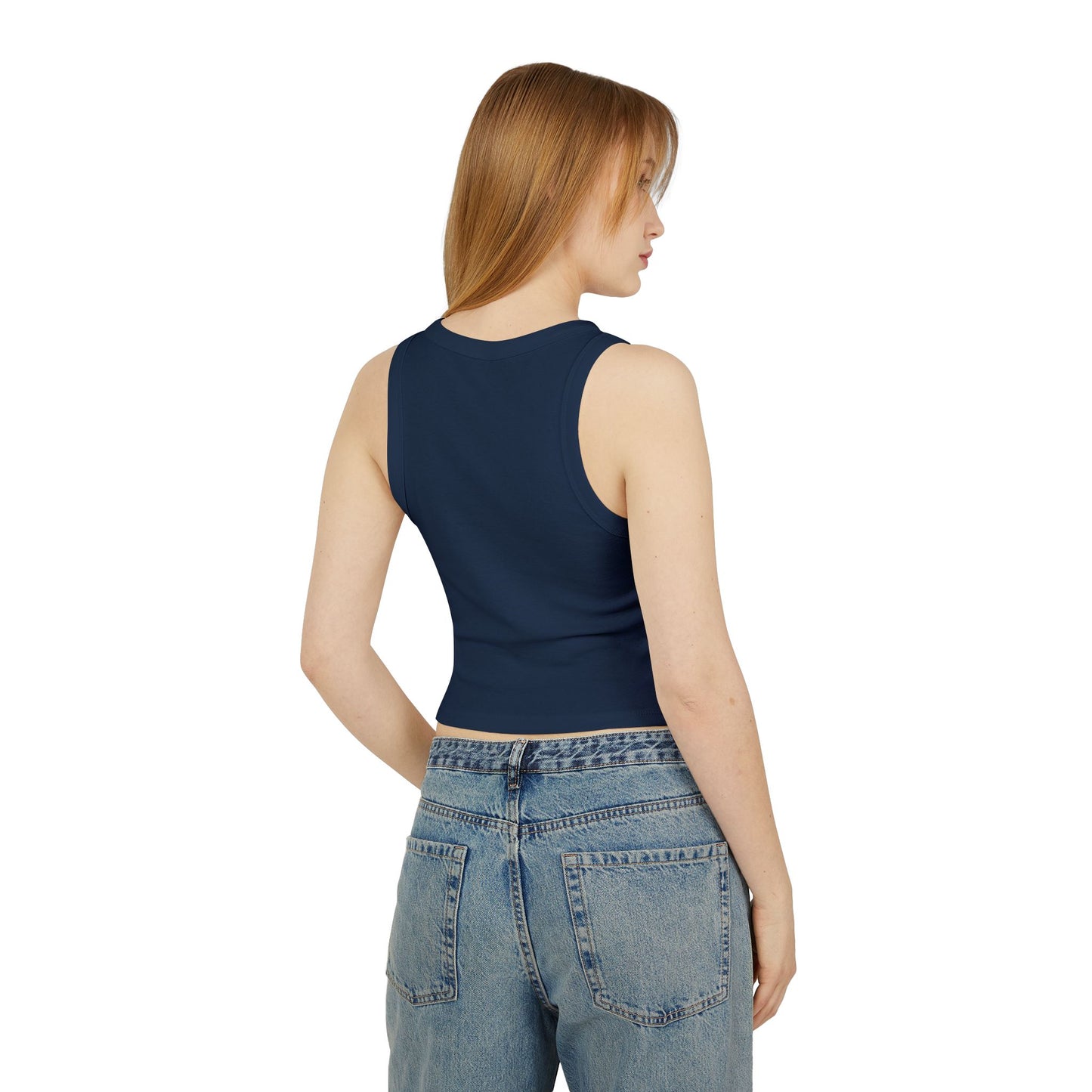 Chic Racer Tank Top with Fun Lip Design
