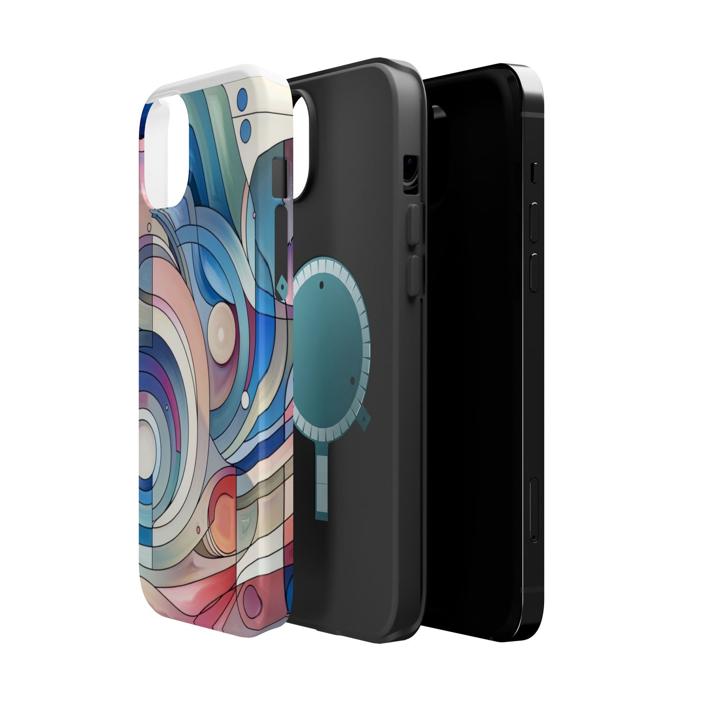Artistic Magnetic Phone Case | Abstract Colorful Design, Unique Gift for Artists, Stylish Protection, Holiday Essentials, Phone Accessory