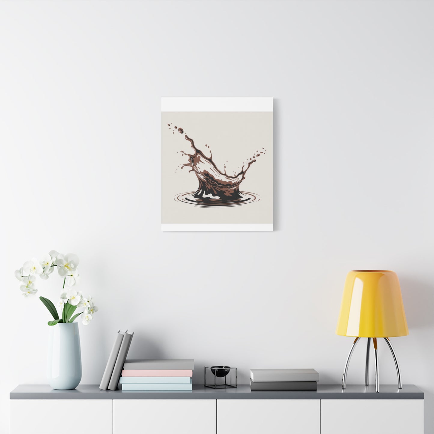 Chocolate Splash Matte Canvas Wall Art – Modern Kitchen Decor