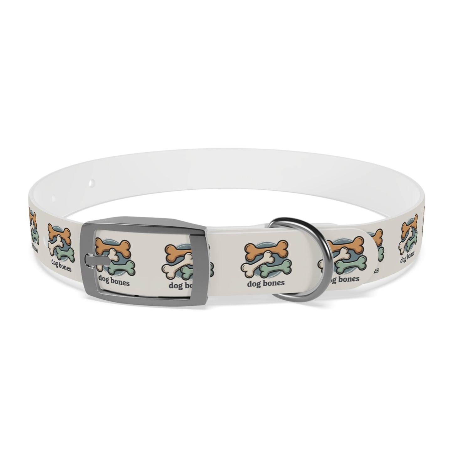 Dog Bones Print Dog Collar — Cute Cartoon Bone Pattern Collar for Small & Large Dogs