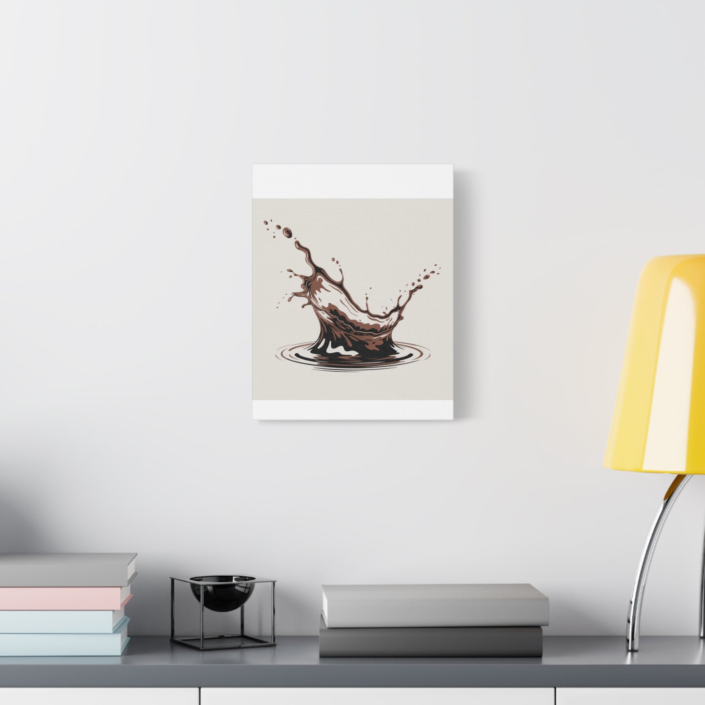 Chocolate Splash Matte Canvas Wall Art – Modern Kitchen Decor