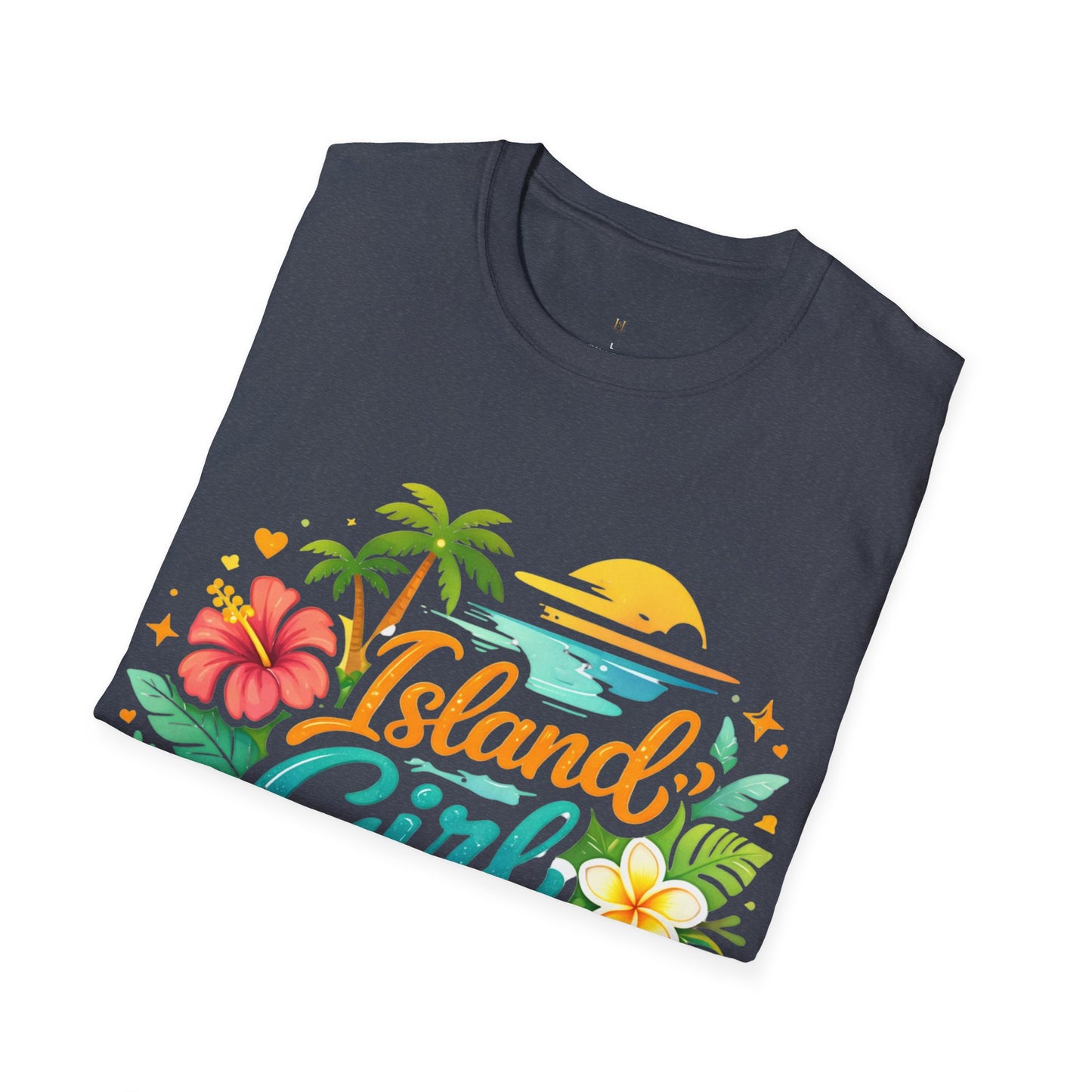 Island Girl Energy T-Shirt – Tropical Floral Sunset Tee