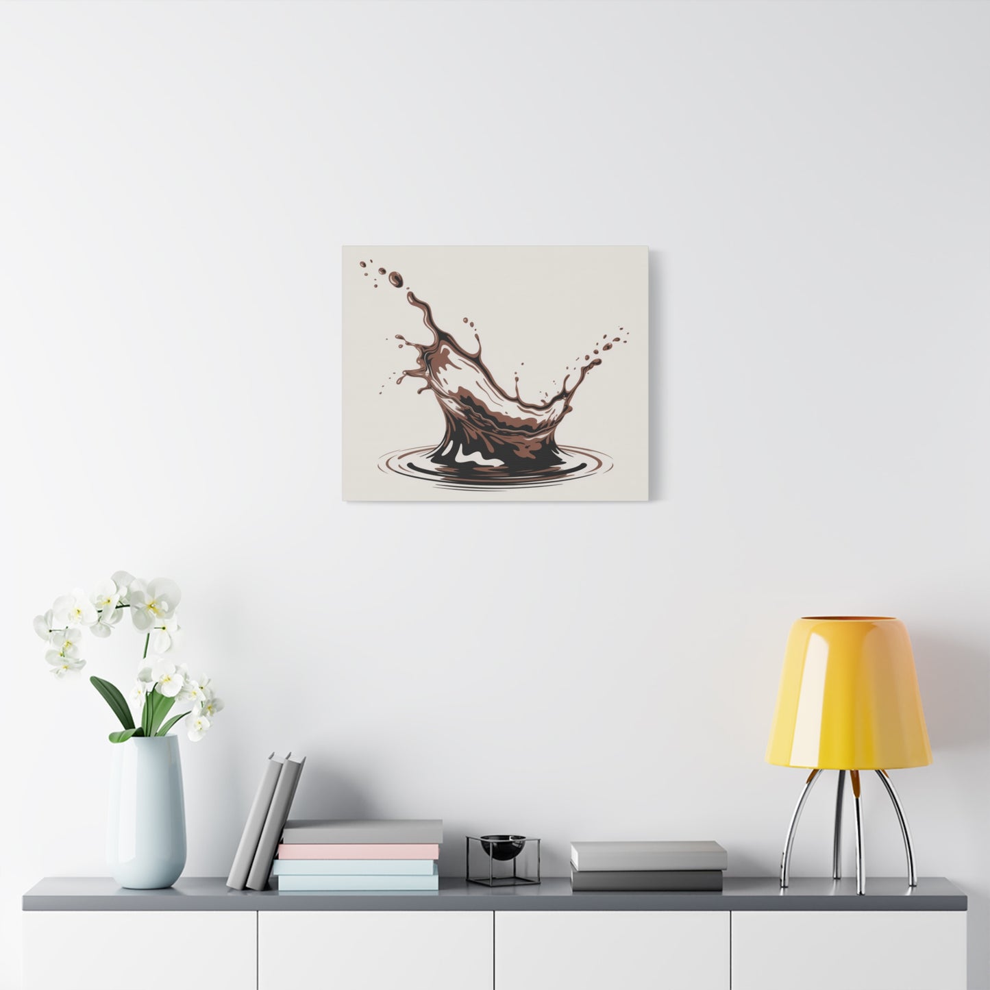 Chocolate Splash Matte Canvas Wall Art – Modern Kitchen Decor