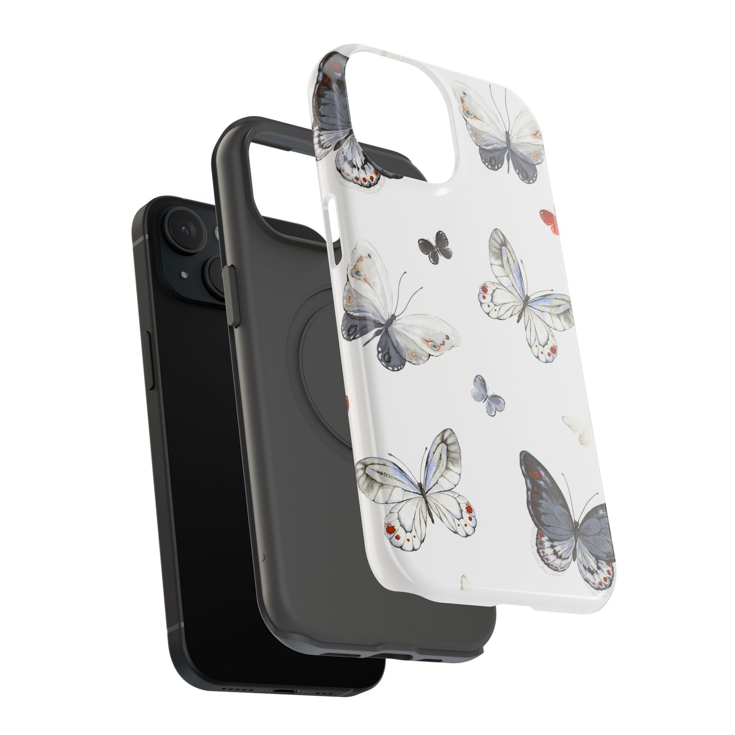 Butterfly Impact-Resistant Phone Case, Elegant Phone Cover, Gifts for Her, Nature Lovers, Eco-friendly Design, Cute Butterfly Case