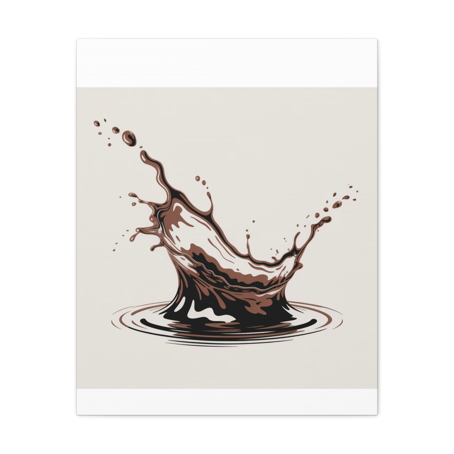 Chocolate Splash Matte Canvas Wall Art – Modern Kitchen Decor